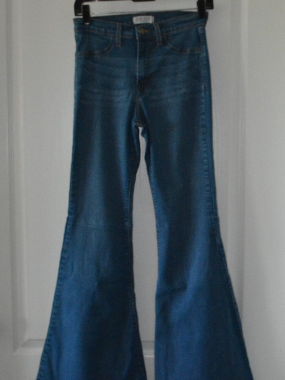 Judy Blue Bell Bottom Strtch Frayed Hem Jeans Women's USA Made size 5/27